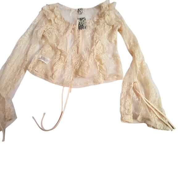 Wild Fable Size XS Off - White Lace Long Sleeve Top With Tags China Origin - Picture 10 of 10